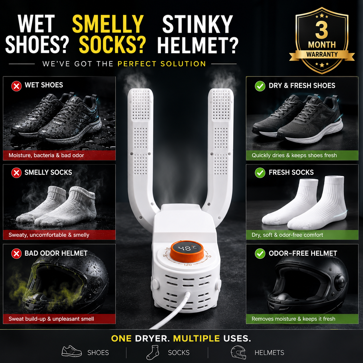 DryPro™ UV Shoe Dryer & Odor Remover